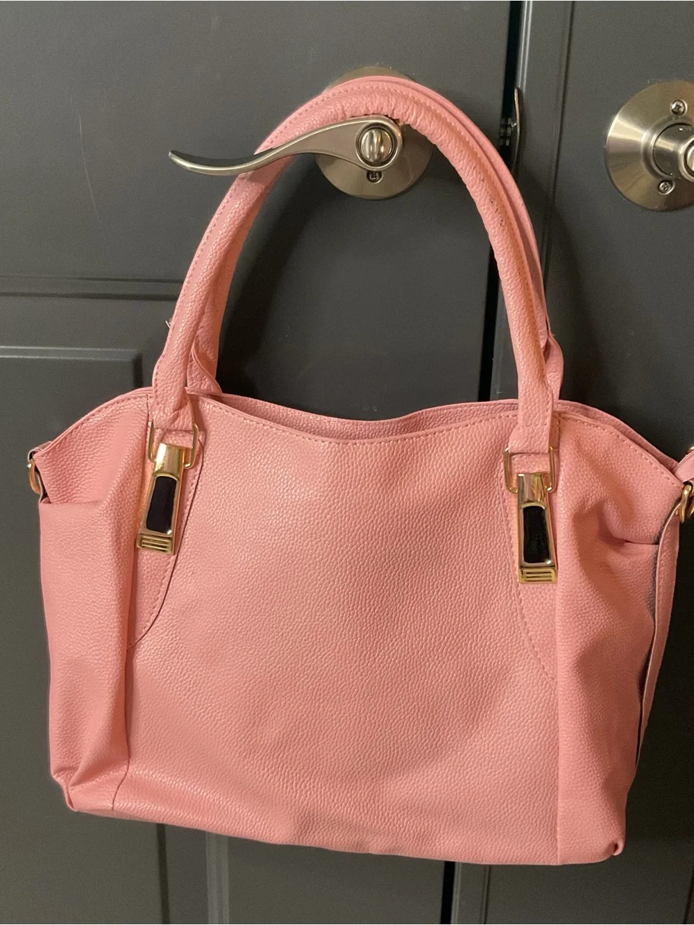 Soft Faux Leather Pink Women’s satchel Handbag. - Classic Everyday Carry